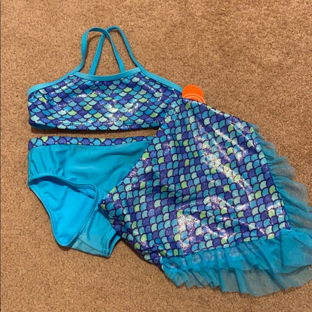 Mermaid 3 piece bathing suit